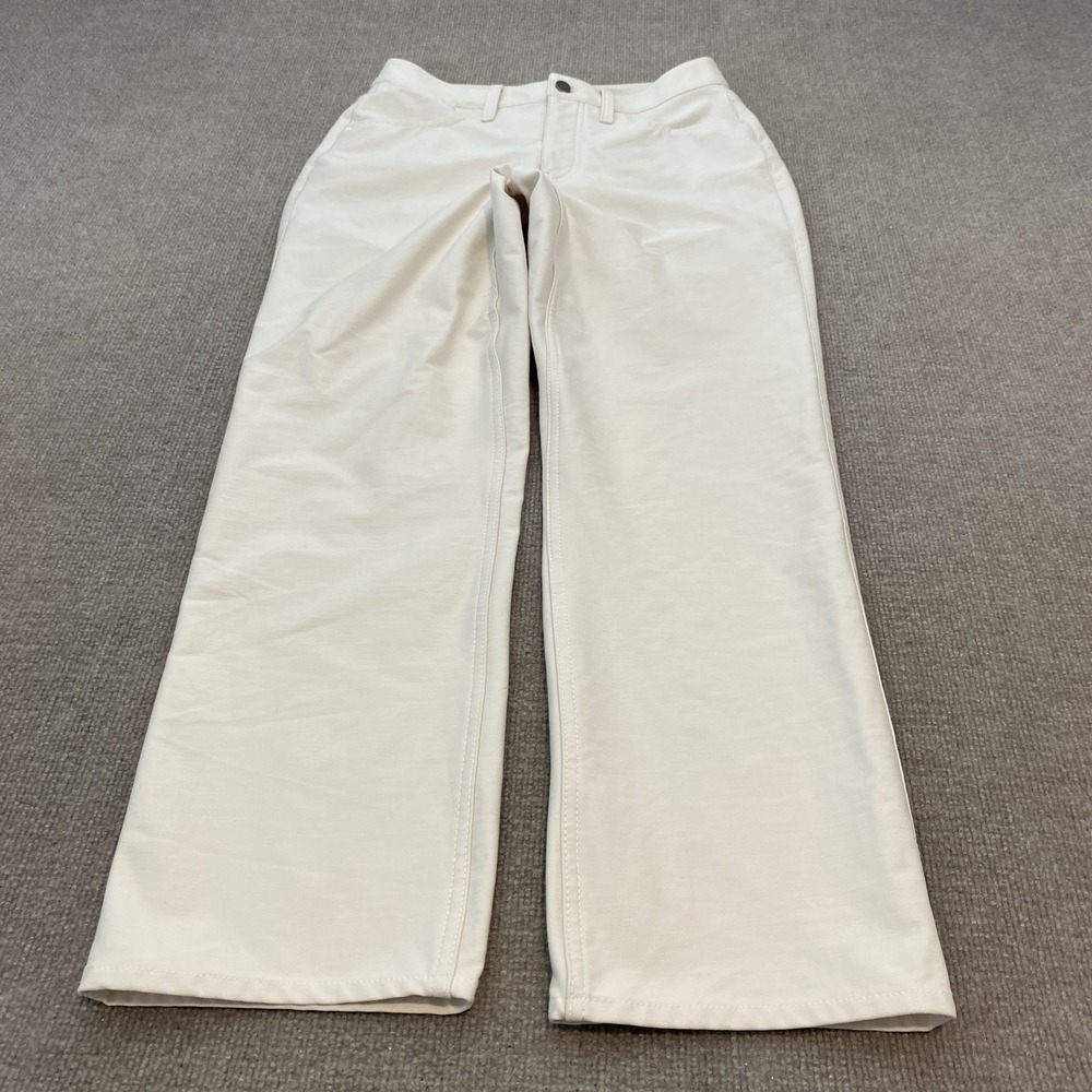 Lululemon Straight Twill Stretch Pants Womens 27 White Straight Leg lw5ibgs